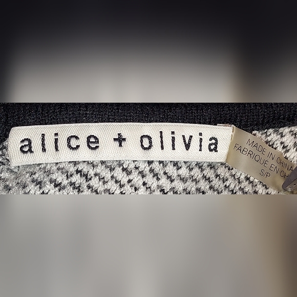 Alice + Olivia Black and White Plaid Flared Skirt Dress Pre-owned - Picture 8 of 8